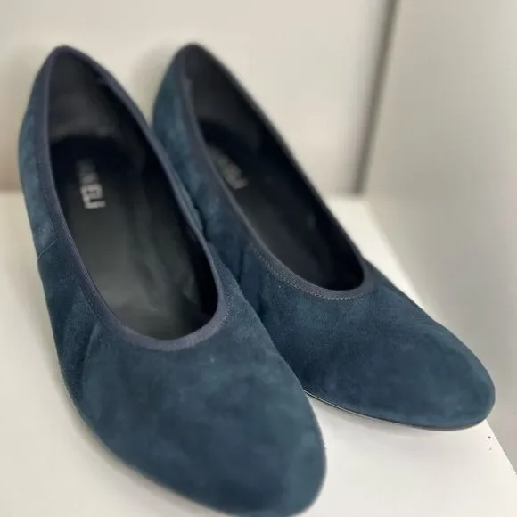 Vaneli Debora Navy Suede Almond To‎ Block Heel 9 - Picture 3 of 7